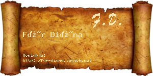 Für Diána névjegykártya